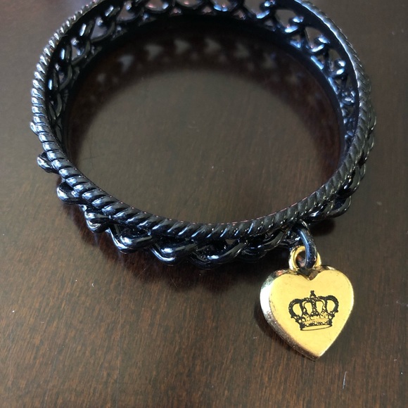 Juicy Couture black bangle with gold charm - Picture 2 of 3